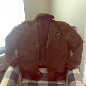 Men’s Leather Jacket (Brown)